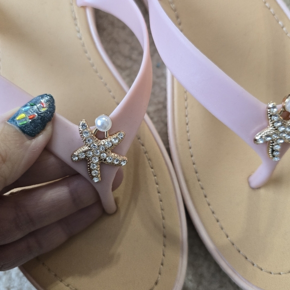 Charlie Paige Blush Sandals with Starfish Detail - Picture 3 of 9
